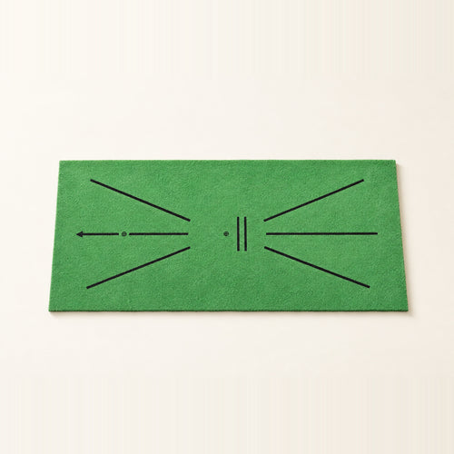 AI-generated illustrative studio image of the golf practice mat. Product details require physical sample verification.